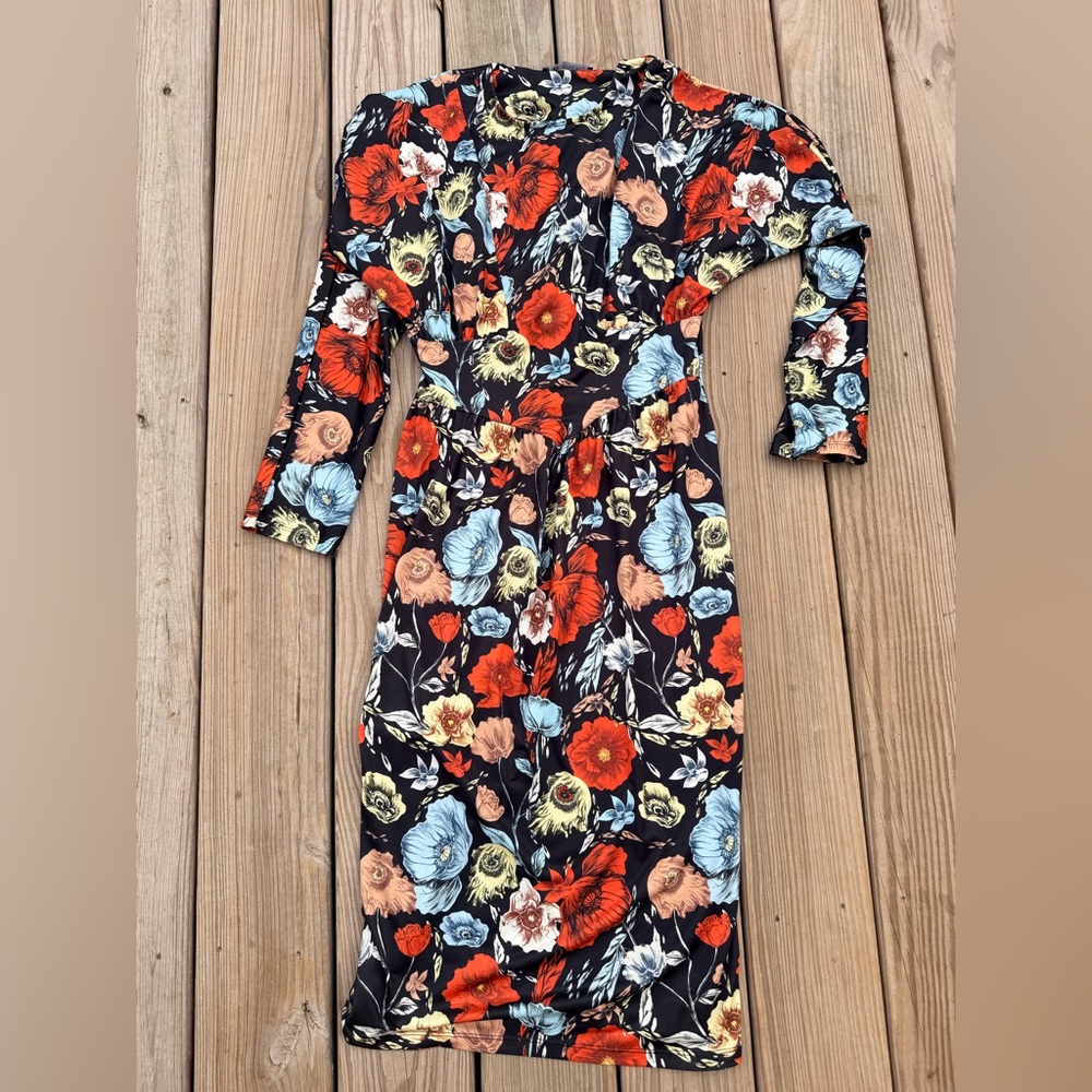 Zara Floral Long Sleeve Dress - Picture 1 of 10